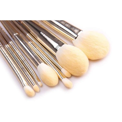 15 years professional factory 9pcs wooden handle makeup brush set with soft  hair