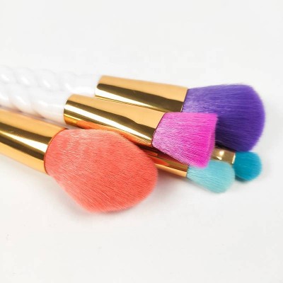 New Free Sample Colorful Hair Plastic Handle Private Labled Make Up Brushes Kit